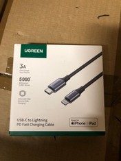 QUANTITY  OF ASSORTED ITEMS TO INCLUDE UGREEN USB C TO LIGHTNING PD FAST CHARGING IPHONE CABLE RRP £350: LOCATION - C RACK
