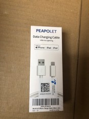 QUANTITY OF PEAPOLET DATA CHARGING CABLE USB TO A LIGHTNING FOR IPHONE RRP £420: LOCATION - C RACK