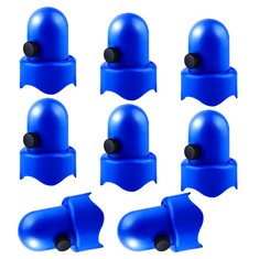QUANTITY  OF ASSORTED ITEMS TO INCLUDE 1.5”DIAMETER TRAMPOLINE ENCLOSURE POLE CAPS WITH SCREW THUMB FOR TRAMPOLINE NET HOOK, 8 PIECES SAFETY TRAMPOLINE POLE CAPS BLUE: LOCATION - C RACK