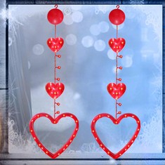 QUANTITY  OF ASSORTED ITEMS TO INCLUDE VALENTINE'S DAY WINDOW LIGHTS,RED HEART-SHAPED WITH SUCTION CUP HANGING VALENTINES STRING LIGHTS,BATTERY OPERATED INDOOR DECORATION LIGHTS FOR VALENTINES DAY WE