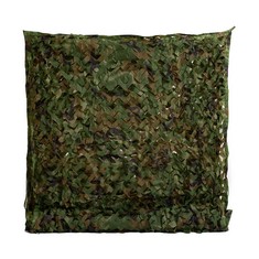 9 X CAMO NETTING WOODLAND CAMOUFLAGE NET ARMY BLINDS NETS FOR DECORATION CAMPING THEME PARTY MILITARY HUNTING SHOOTING SUNSCREEN NETS, WOODLAND 1.5MX4M  - TOTAL RRP £112: LOCATION - D RACK
