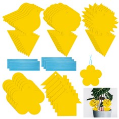 36 X YELLOW DUAL-SIDED FRUIT FLY KILLER PAPER STICKERS FOR INDOOR/OUTDOOR INSECT CONTROL , 50 PACK  - TOTAL RRP £120: LOCATION - A RACK