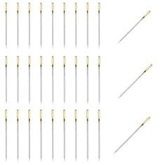 QUANTITY OF 30 PCS LARGE EYE SEWING NEEDLES, 3.5CM/3.7CM/4 CM 3 SIZES NEEDLES, EMBROIDERY NEEDLES FOR HAND SEWING WITH A THREADER AND A PLASTIC STORAGE BOTTLE - TOTAL RRP £332: LOCATION - D RACK