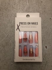 QUANTITY  OF ASSORTED ITEMS TO INCLUDE PROFESSIONAL PRESS ON NAILS: LOCATION - D RACK