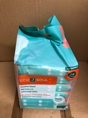 4 X ECO SOUL BAMBOO FLUSHABLE WIPES 48 WIPES PER PACK, 12 PACK RRP £116: LOCATION - A RACK
