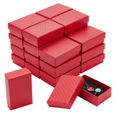 QUANTITY  OF ASSORTED ITEMS TO INCLUDE BENECREAT 24 PACK JEWELRY GIFTS BOXES 8.4X5.35CM RECTANGLE CARDBOARD EARRING NECKLACE STORAGE BOXES WITH VELVET SPONGE FOR RING, WEDDINGS, BIRTHDAYS , RED : LOC