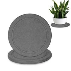 12 X FITTOWAY PLANT SAUCER FLOWER POT SAUCERS PLANT TRAYS FOR POTS INSTANT DRY DIATOMACEOUS EARTH ROUND PLANT DRIP TRAYS FOR INDOORS KEEPING COUNTER AND FLOORS DRY AND CLEAN , LARGE  - TOTAL RRP £130