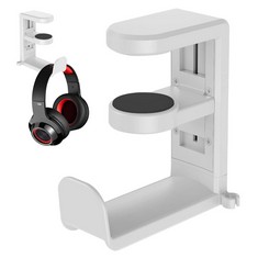 QUANTITY  OF ASSORTED ITEMS TO INCLUDE FIGHTING HEADPHONE HANGER,HEADPHONE HOOK,HEADPHONE HANGER,360° ROTATING ADJUSTABLE HEADPHONE STAND, PUNCH-FREE DESKTOP HANGING HEADPHONE STAND WITH CABLE ORGANI