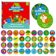 QUANTITY  OF ASSORTED ITEMS TO INCLUDE MEMORY MATCHING GAME, 72 PCS MATCHING CARDS - SUMMER CAMP THEMED MATCHING GAMES FOR TODDLERS 36 PAIRS MEMORY CARDS FOR PRESCHOOL 4 5 6 YEARS OLD RRP £250: LOCAT