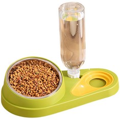 QUANTITY  OF ASSORTED ITEMS TO INCLUDE 2-IN-1 CAT FOOD AND WATER BOWL SET, CAT FOOD BOWLS WITH WATER DISPENSER, CAT BOWLS FOR SMALL MEDIUM CATS - TOTAL RRP £105: LOCATION - A RACK