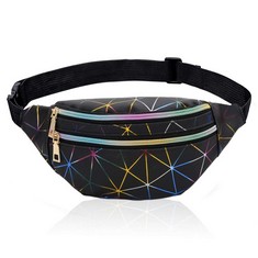 QUANTITY OF BUM WAIST BAG, PU LEATHER FESTIVAL FANNY PACK ADJUSTABLE BELT WATERPROOF LIGHTWEIGHT HIP POUCH FOR HIKING RUNNING TRAVEL SPORTS OUTDOOR - TOTAL RRP £309: LOCATION - A RACK
