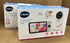 QUANTITY OF ITEMS TO INCLUDE VTECH VM818HD BABY MONITOR WITH CAMERA,HD NO-GLARE NIGHT VISION,VIDEO BABY MONITOR WITH 5'' 720P HD DISPLAY,NIGHT LIGHT,110°WIDE-ANGLE VIEW,TRUE-COLOUR DAY VISION 300M RA