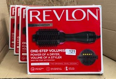 4 X REVLON ONE-STEP HAIR DRYER AND VOLUMISER FOR MID TO LONG HAIR , ONE-STEP, 2-IN-1 STYLING TOOL, IONIC AND CERAMIC TECHNOLOGY, UNIQUE OVAL DESIGN  RVDR5222: LOCATION - A RACK