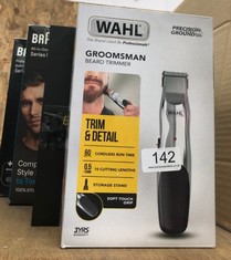 QUANTITY OF ITEMS TO INCLUDE WAHL GROOMSMAN RECHARGEABLE BEARD TRIMMER, FATHER'S DAY GIFT, BEARD TRIMMERS FOR MEN, STUBBLE TRIMMER, MALE GROOMING SET, CORDLESS BEARD TRIMMER, BEARD CARE KIT: LOCATION