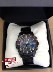 CASIO MEN'S CHRONOGRAPH QUARTZ WATCH WITH STAINLESS STEEL STRAP EQB-1200HG-1AER. RRP £242: LOCATION - A RACK