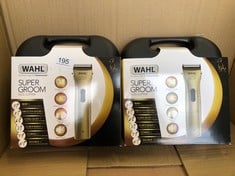 WAHL DOG CLIPPERS, SUPERGROOM PREMIUM DOG GROOMING KIT, FULL COAT DOG CLIPPERS FOR ALL COAT TYPES, LOW NOISE CORDLESS PET CLIPPERS, CHROME, ONE SIZE: LOCATION - B RACK