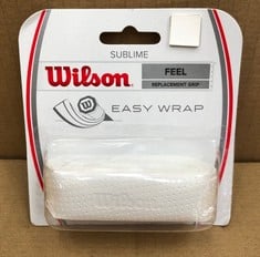 QUANTITY OF ITEMS TO INCLUDE WILSON OVERGRIP, SUBLIME GRIP, BASIS OVERGRIP, UNISEX, WHITE, 1 PACK, WRZ4202WH: LOCATION - B RACK