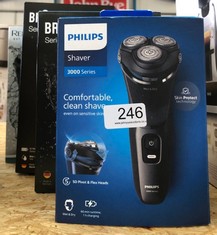QUANTITY OF ITEMS TO INCLUDE PHILIPS ELECTRIC SHAVER 3000 SERIES - WET & DRY ELECTRIC SHAVER FOR MEN WITH SKIN PROTECT TECHNOLOGY IN DARK MOON, POP-UP BEARD TRIMMER, CORDLESS SHAVER , MODEL S3145/00