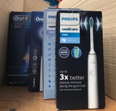 QUANTITY OF ITEMS TO INCLUDE PHILIPS SONICARE 3100 SERIES SONIC ELECTRIC TOOTHBRUSH, WITH BUILT-IN PRESSURE SENSOR, SMARTIMER AND QUADPACER, 1 BRUSH HEAD, WHITE, HX3671/13: LOCATION - TABLES