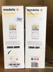QUANTITY OF ITEMS TO INCLUDE MEDELA SWING FLEX SINGLE ELECTRIC BREAST PUMP - COMPACT DESIGN, FEATURING PERSONALFIT FLEX SHIELDS AND MEDELA 2-PHASE EXPRESSION TECHNOLOGY: LOCATION - TABLES