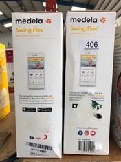 2 X MEDELA SWING FLEX SINGLE ELECTRIC BREAST PUMP - COMPACT DESIGN, FEATURING PERSONALFIT FLEX SHIELDS AND MEDELA 2-PHASE EXPRESSION TECHNOLOGY: LOCATION - TABLES
