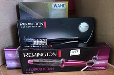 QUANTITY OF ITEMS TO INCLUDE WAHL CURLING TONG, HAIR STYLING TOOL, CURLING WAND, CERAMIC CURLERS FOR SHINY CURLS, CORDED HAIR CURLING WAND, SWIVEL CORD, QUICK HEAT, COOL TOUCH TIP, BARREL CLAMP, 32MM