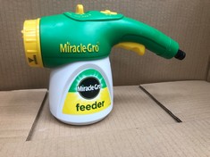 QUANTITY OF ITEMS TO INCLUDE MIRACLE-GRO FEEDER UNIT FILLED WITH ALL PURPOSE SOLUBLE PLANT FOOD, CONNECTS STRAIGHT TO A GARDEN HOSE: LOCATION - A RACK