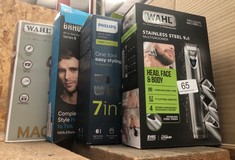 QUANTITY OF ITEMS TO INCLUDE WAHL STAINLESS STEEL 9 IN 1 MULTIGROOMER, GIFTS FOR HIM, BEARD AND STUBBLE TRIMMER FOR MEN, HOME HAIR CUTTING, NOSE EAR TRIMMERS, MALE GROOMING SET, WASHABLE HEADS, CORDL