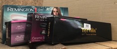 QUANTITY OF ITEMS TO INCLUDE REMINGTON SLIM HAIR STRAIGHTENER WITH CERAMIC COATING - 110MM FLOATING PLATES, 215°C, FAST 30 SECOND HEAT UP, WORLDWIDE VOLTAGE FOR TRAVEL, AUTO SHUT OFF, S1370: LOCATION