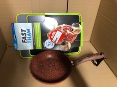 QUANTITY OF ITEMS TO INCLUDE FAST THAW 4-IN-1 CHOPPING BOARD - THE FAST-DEFROSTING CHOPPING BOARD THAT?S ALSO A KNIFE HONER AND SPICE GRINDER: LOCATION - G