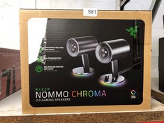 RAZER NOMMO CHROMA - 2.0 GAMING SPEAKERS RGB CHROMA (CUSTOM WOVEN GLASS FIBRE 3-INCH DRIVERS, REAR-FACING BASS PORTS, BASS KNOB WITH AUTOMATIC GAIN CONTROL) BLACK.: LOCATION - G