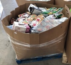PALLET OF FOOD AND DRINK ITEMS TO INCLUDE WALKERS SALT AND VINEGAR CRISPS SOME ITEMS MAY BE PAST BBE : LOCATION - FLOOR(COLLECTION OR OPTIONAL DELIVERY AVAILABLE)