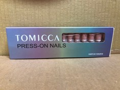 QUANTITY OF ASSORTED ITEMS TO INCLUDE TOMICCA FRENCH GEL NAIL TIPS, 3 IN 1 NAILS TIPS 180PCS EXTRA SHORT COFFIN FRENCH PRESS ON NAILS, PRE APPLIED TIP BASE COAT COVER, 15 SIZE SOFT GEL FAKE NAILS FOR