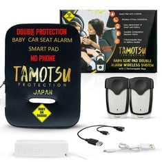 11 X TAMOTSU WIRELESS BLUETOOTH DOUBLE BABY CAR SEAT ALARM SYSTEM BABY ESSENTIALS FOR NEWBORN TWO LAYER CAR ALARM SYSTEM BABY MONITOR FOR COMPLETE PEACE OF MIND - NO PHONE NEEDED - TOTAL RRP £143: LO