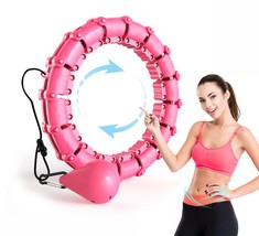 QUANTITY OF ASSORTED ITEMS TO INCLUDE WEIGHTED HULA HOOP FOR ADULT EXERCISE WEIGHTED SMART HULA HOOP WITH 360 DEGREE AUTO SPINNING BALL SMART HULA RING HOOPS 24 DETACHABLE KNOTS ABDOMEN FITNESS WEIGH