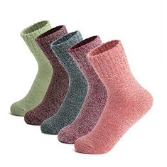 24 X VOARGE 5 PAIRS WOOL SOCKS,WOMENS SOCKS,THERMAL WOMEN SOCKS WARM THICK KNITTING WINTER WOOL SOCK FOR LADIES (BRIGHT COLOR SCHEME) - TOTAL RRP £130: LOCATION - E RACK
