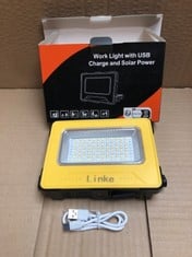 QUANTITY OF ASSORTED ITEMS TO INCLUDE LINKE RECHARGEABLE WORK LIGHT 80W, SUPER BRIGHT CAMPING LIGHTS WITH 10000MAH BATTERY PORTABLE FLOODLIGHT WITH MAGNETIC, USB, SOLAR EMERGENCY LED LANTERN FOR TENT