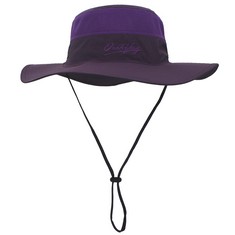 QUANTITY OF OUTFLY WIDE BRIM SUN HAT MESH BUCKET HAT LIGHTWEIGHT BONNIE HAT PERFECT FOR OUTDOOR ACTIVITIES, 55-62CM, PURPLE - TOTAL RRP £663: LOCATION - G