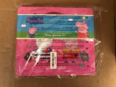 QUANTITY OF ASSORTED ITEMS TO INCLUDE PEPPA PIG KIDS ART SET CRAFTS DRAWING AND PAINTING SETS FOR CHILDREN TRAVEL CASE 40 PLUS PIECES WATERCOLOUR PAINTS CRAYONS COLOURING PENCILS ART SUPPLIES GIFTS F