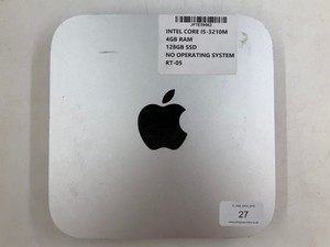 APPLE MAC MINI 128GB SSD PC (ORIGINAL RRP - £329): MODEL NO A1347. INTEL CORE I5-3210M, 4GB RAM, [JPTE59562]: LOCATION - BLACK RACK