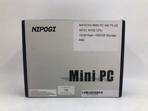 NIPOGI MINI PC AKI PLUS 500 GB PC (ORIGINAL RRP - £180): MODEL NO AKI1PLUS N97. INTEL N100, 16 GB RAM, [JPTE59428]: LOCATION - BLACK RACK