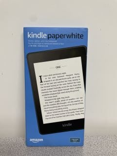 KINDLE PAPERWHITE TABLET WITH WIFI IN BLACK: MODEL NO G0016Q03106301KQ (BOXED WITH MANUFACTURE ACCESSORIES) [JPTB3821]