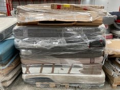 PALLET VARIETY OF FURNITURE INCLUDING SEVEN MATTRESSES OF DIFFERENT MODELS AND SIZES (MAY BE BROKEN, INCOMPLETE OR DIRTY).