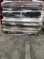 PALLET OF ASSORTED FURNITURE INCLUDING 3 MATTRESSES (MAY BE DIRTY, BROKEN OR INCOMPLETE).