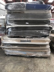 PALLET OF ASSORTED FURNITURE INCLUDING 8 MATTRESSES OF DIFFERENT MODELS AND SIZES (MAY BE BROKEN, INCOMPLETE OR DIRTY).