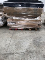 PALLET OF ASSORTED FURNITURE INCLUDING SOFA BED 3 PL AND 2 MATTRESSES OF DIFFERENT SIZES AND MODELS (MAY BE BROKEN OR INCOMPLETE).