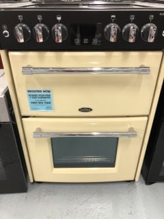 BELLING FARMHOUSE 60CM DUAL FUEL DOUBLE OVEN FREESTANDING COOKER IN CREAM
