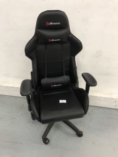 AROZZI GAMING CHAIR ON WHEELS WITH ARMS IN BLACK