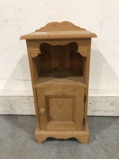 SOLID PINE BEDSIDE TABLE WITH CUPBORAD