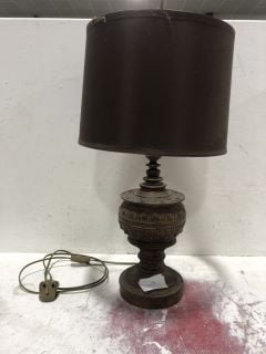 ANTIQUE BROWN SWIRL PATTERNED LAMP